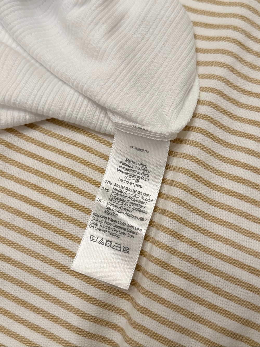NWT Madewell Pointelle Long-Sleeve Scoopneck Tee - Picture 5 of 5